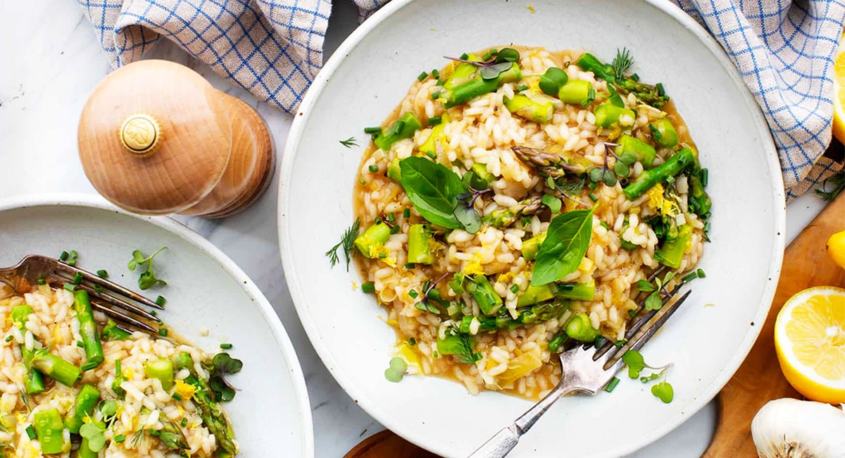 Asparagus Risotto with Parmesan Cheese