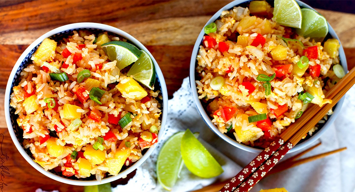 Pineapple Fried Rice - A colorful and delicious vegetarian rice dish