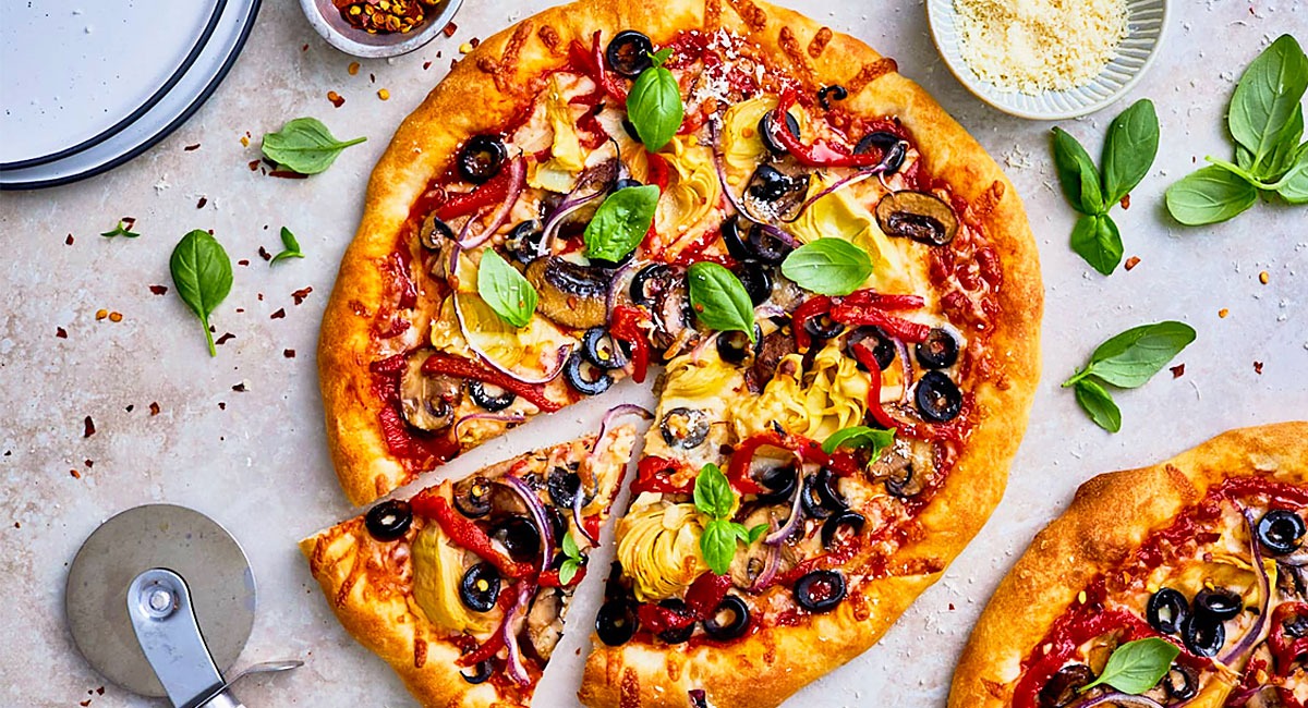 Healthy Veggie Pizza on a Sheet Pan