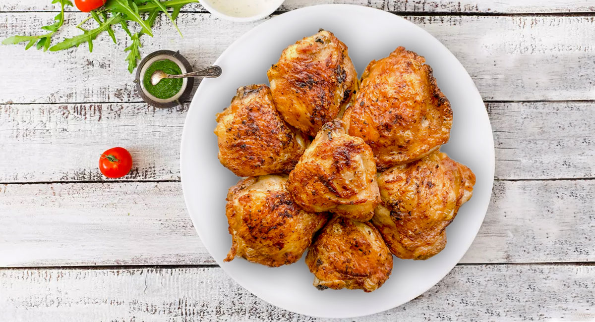 Crispy Chicken Thighs - A Healthier Delight
