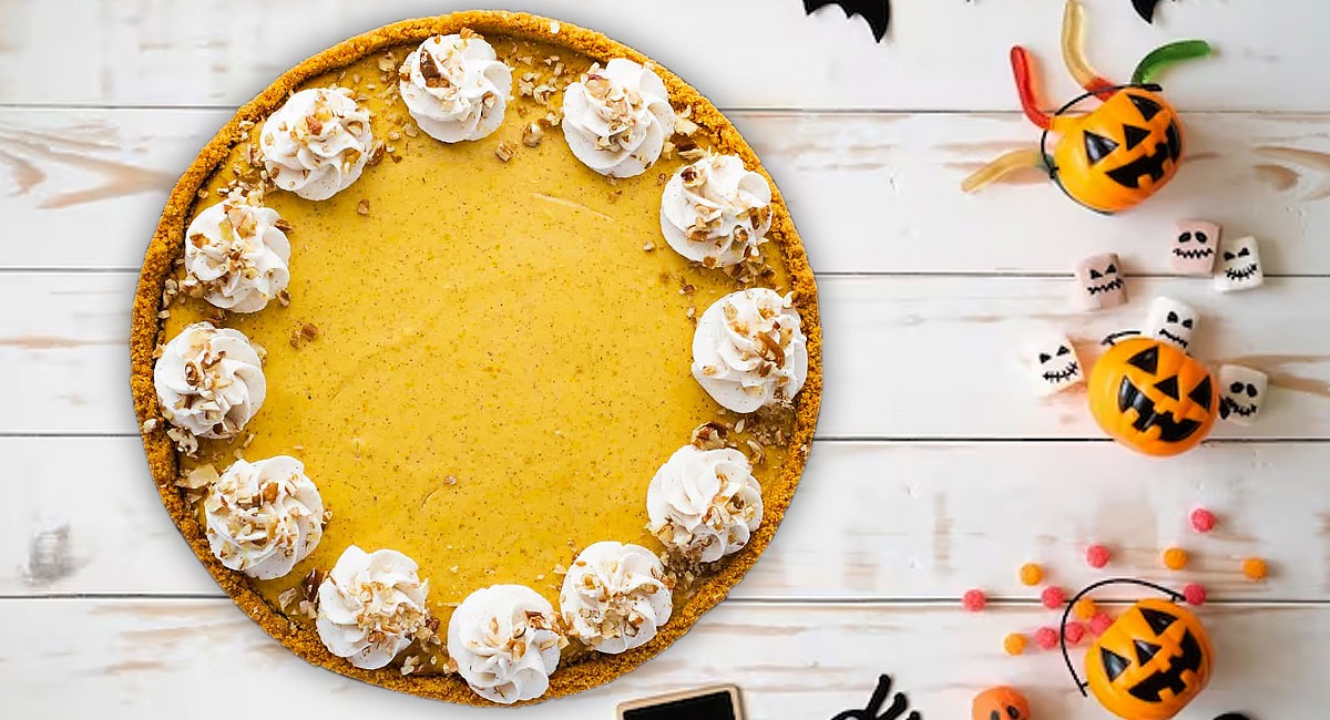 Pumpkin Cheesecake on a Plate