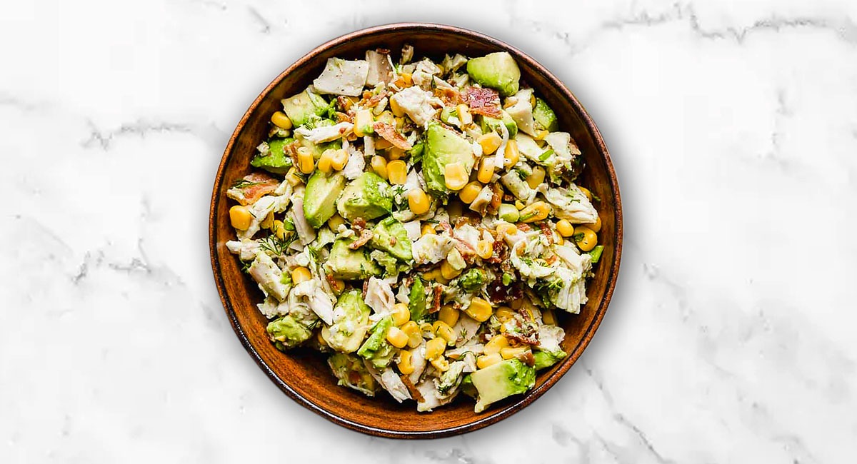 Avocado Chicken Salad with Cherry Tomatoes and Cilantro